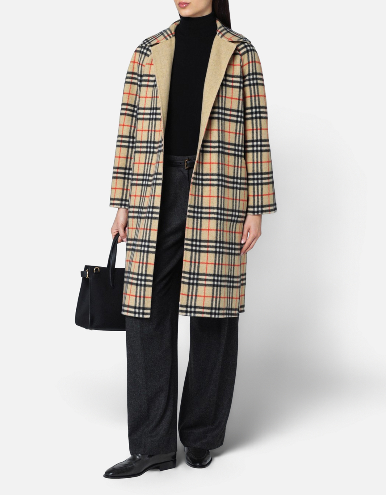 Burberry リバーシブルウールラップコート (すべての新品) IFCHIC.COM