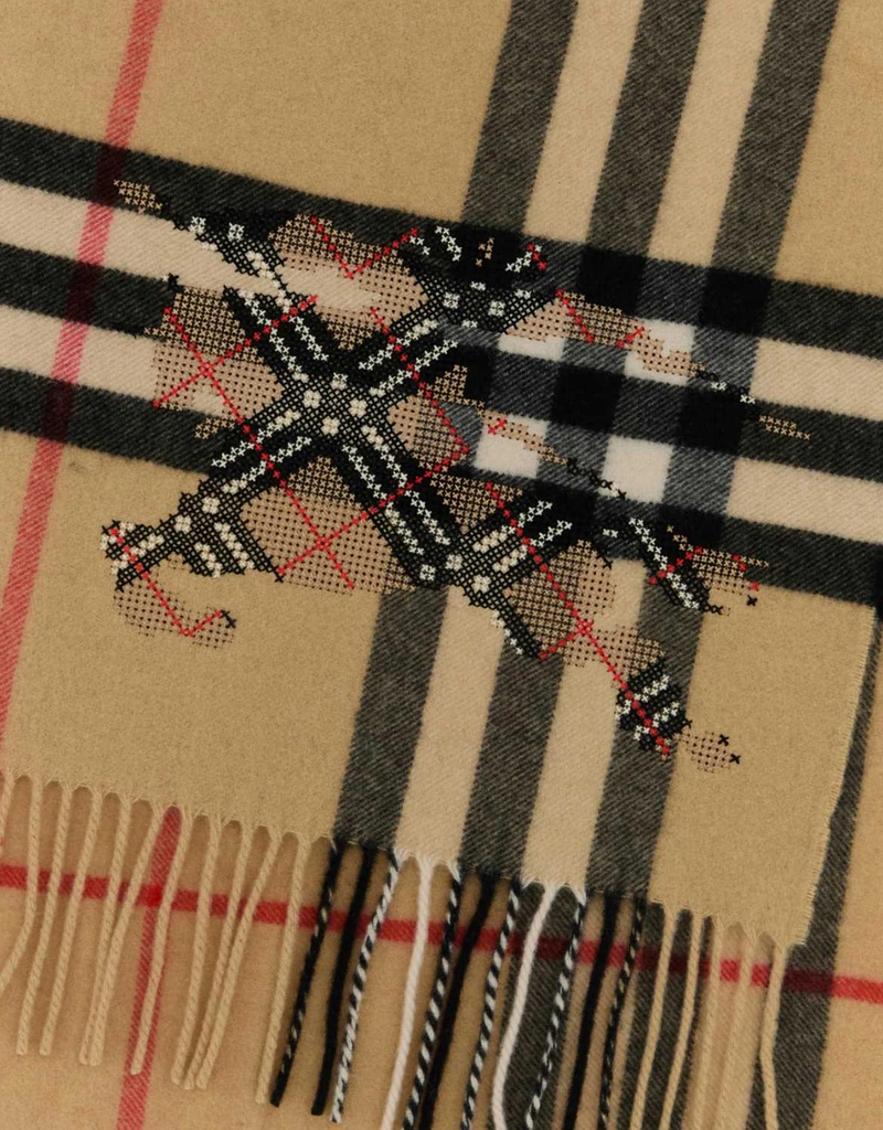 Burberry ユニセックス ワイドクロスステッチ EKDチェック カシミヤ