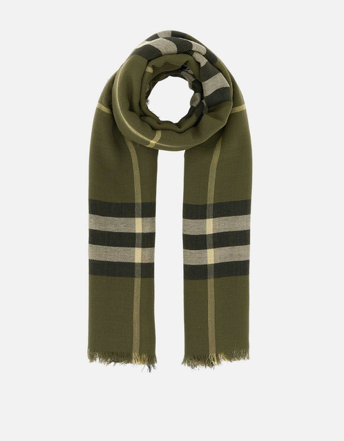 Burberry ユニセックス ワイドチェック ウールスカーフ () IFCHIC.COM