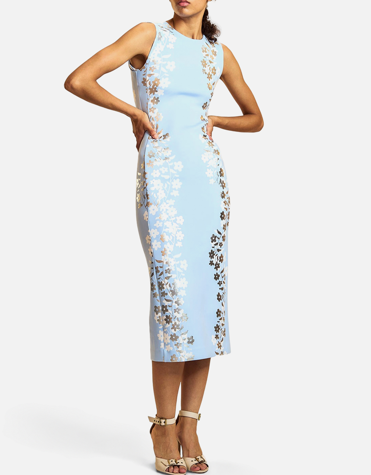Cynthia Rowley Sleeveless Bonded Midi Dress () IFCHIC.COM