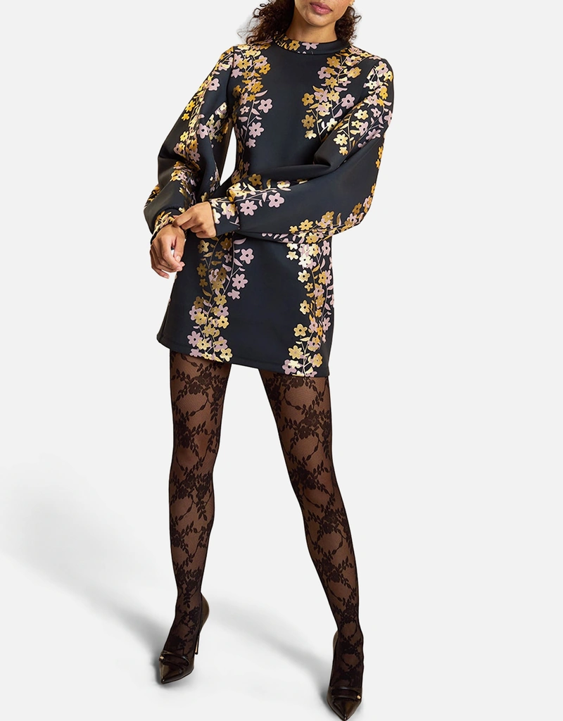 Cynthia Rowley Bonded Ls Fitted Mini Dress () IFCHIC.COM