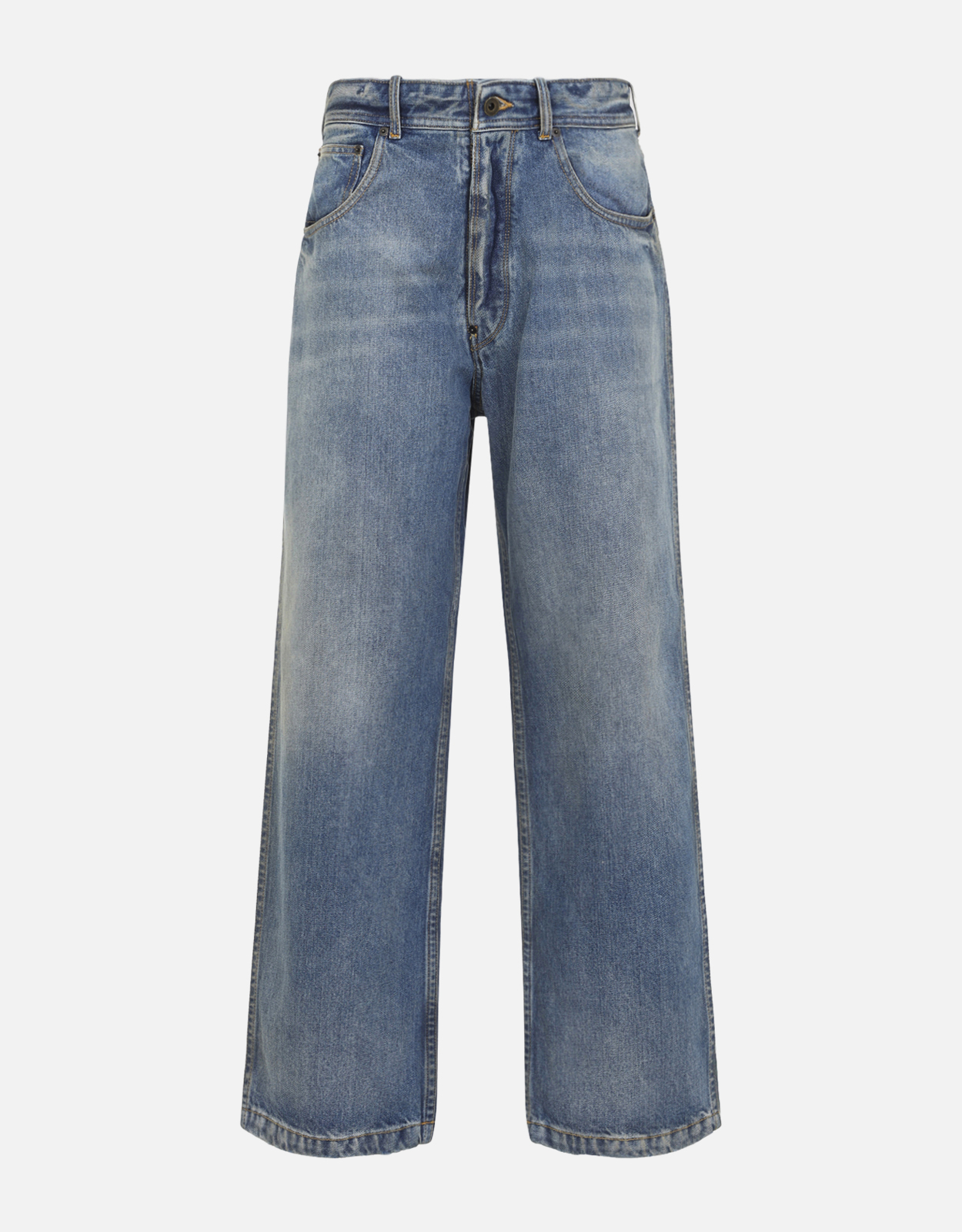 Maison Margiela Men's Straight-leg Cropped Cotton Jeans (Denim