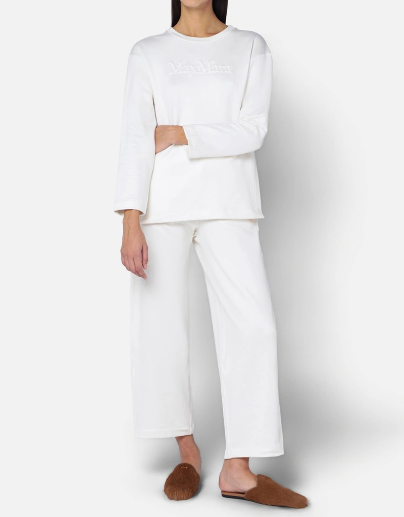 Max Mara ホワイトコットンスウェットシャツ (トップス) IFCHIC.COM