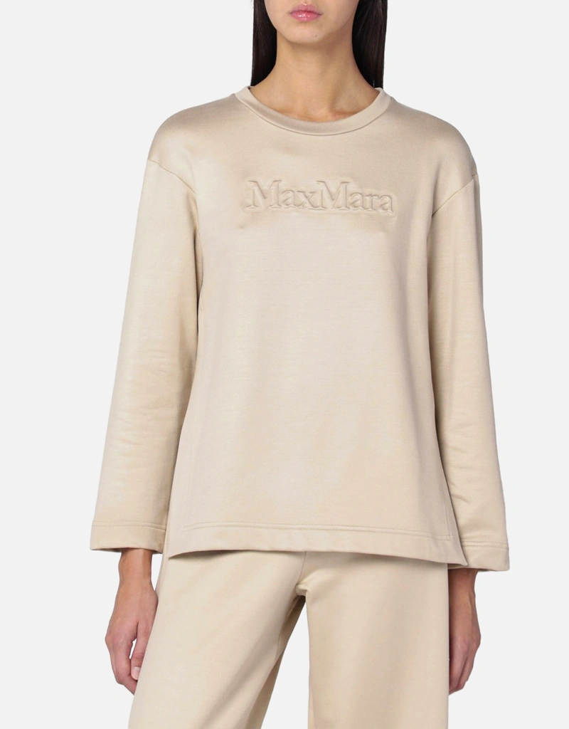 Max Mara ベージュコットンスウェットシャツ (トップス) IFCHIC.COM