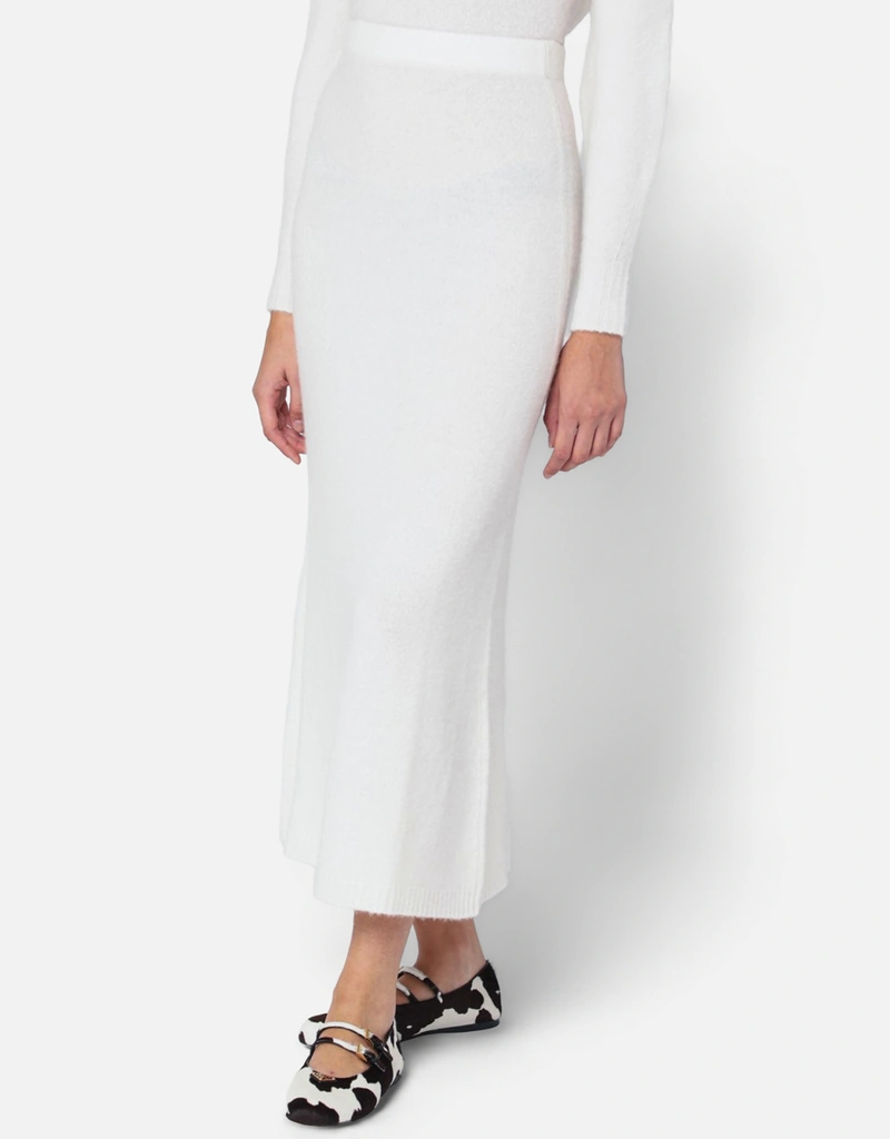 Max Mara Ivory skirt in stretch cashmere knit (Skirts) IFCHIC.COM