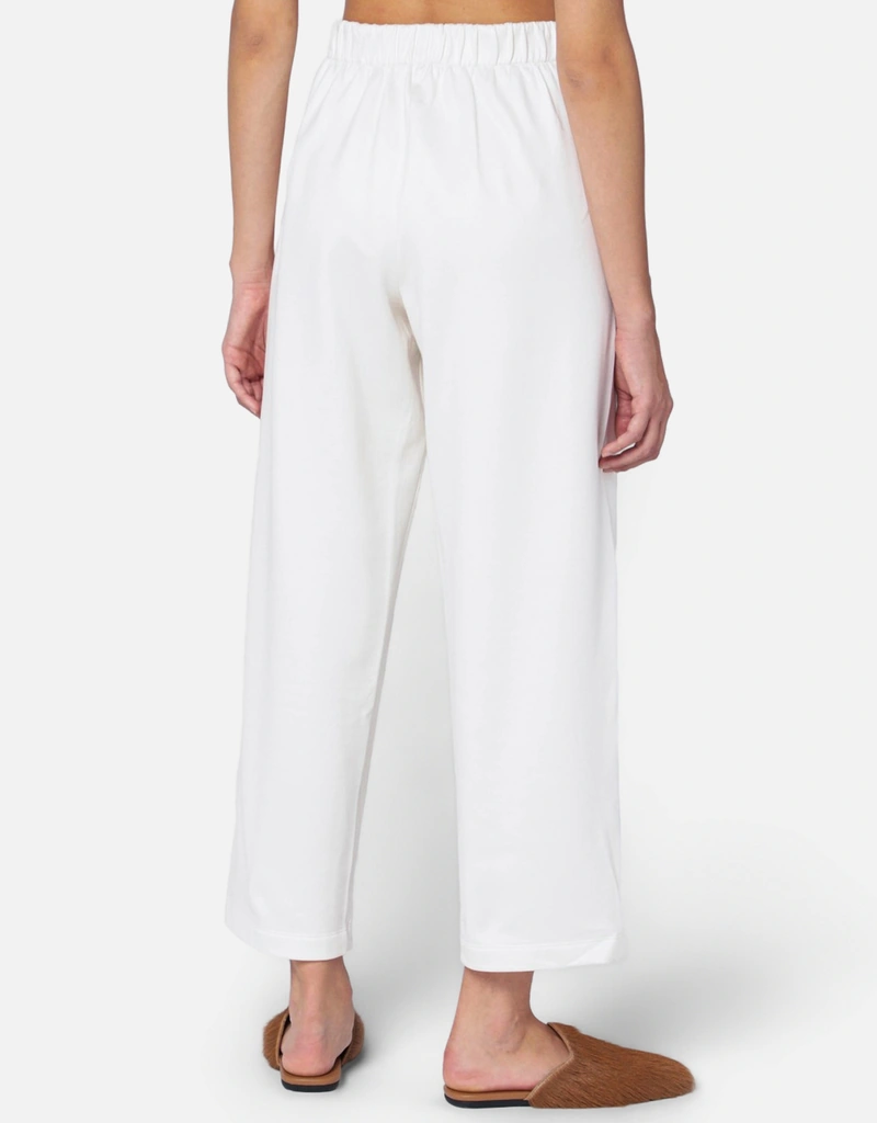 Max Mara ホワイトコットン混紡パンツ (パンツ) IFCHIC.COM