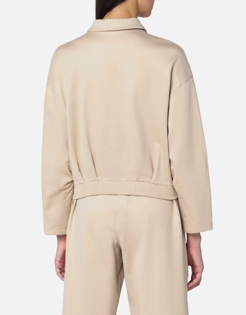 Max Mara ベージュ クロップド コットンスウェットシャツ (トップス