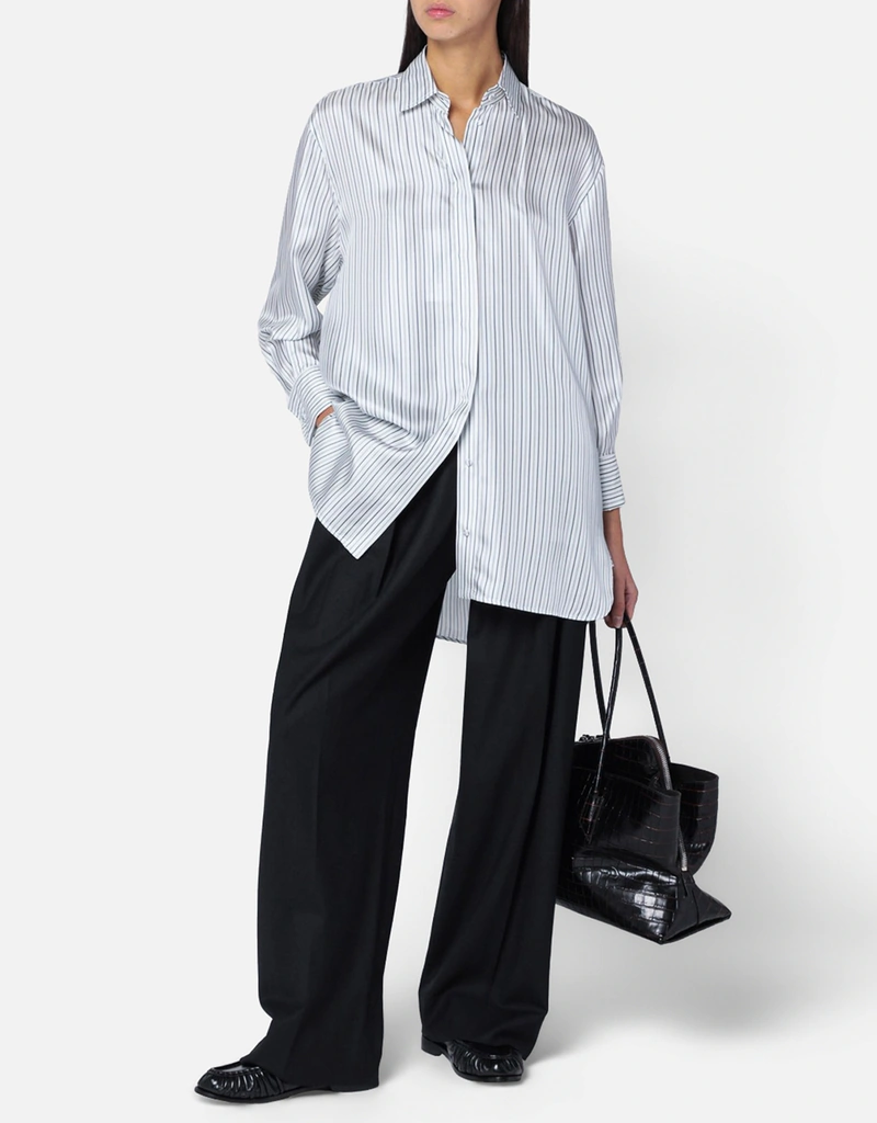 Max Mara オーバーサイズストライプシルクシャツ (トップス) IFCHIC.COM