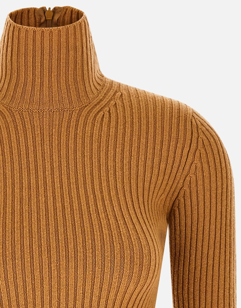 Max Mara ウールとカシミヤリブ編みタートルネックセーター (すべての