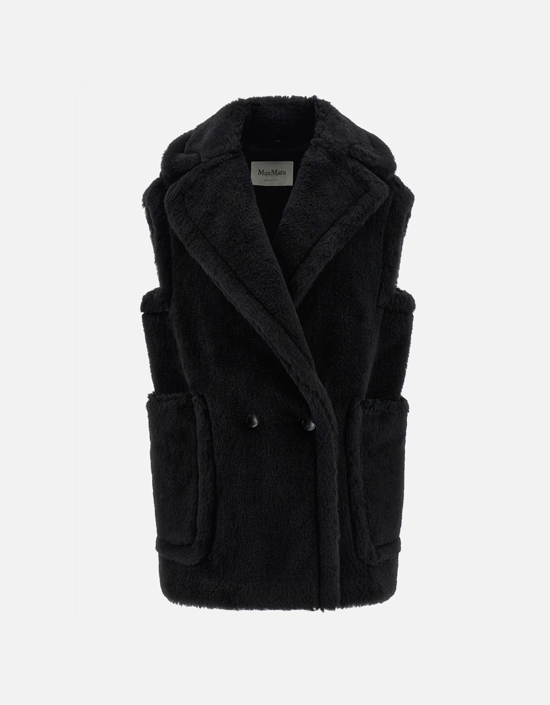 Max Mara アルパカウールシルク ダブルブレストベスト (すべての新品