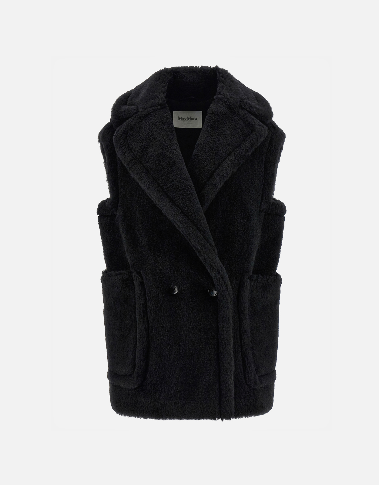 Max Mara アルパカウールシルク ダブルブレストベスト (すべての新品