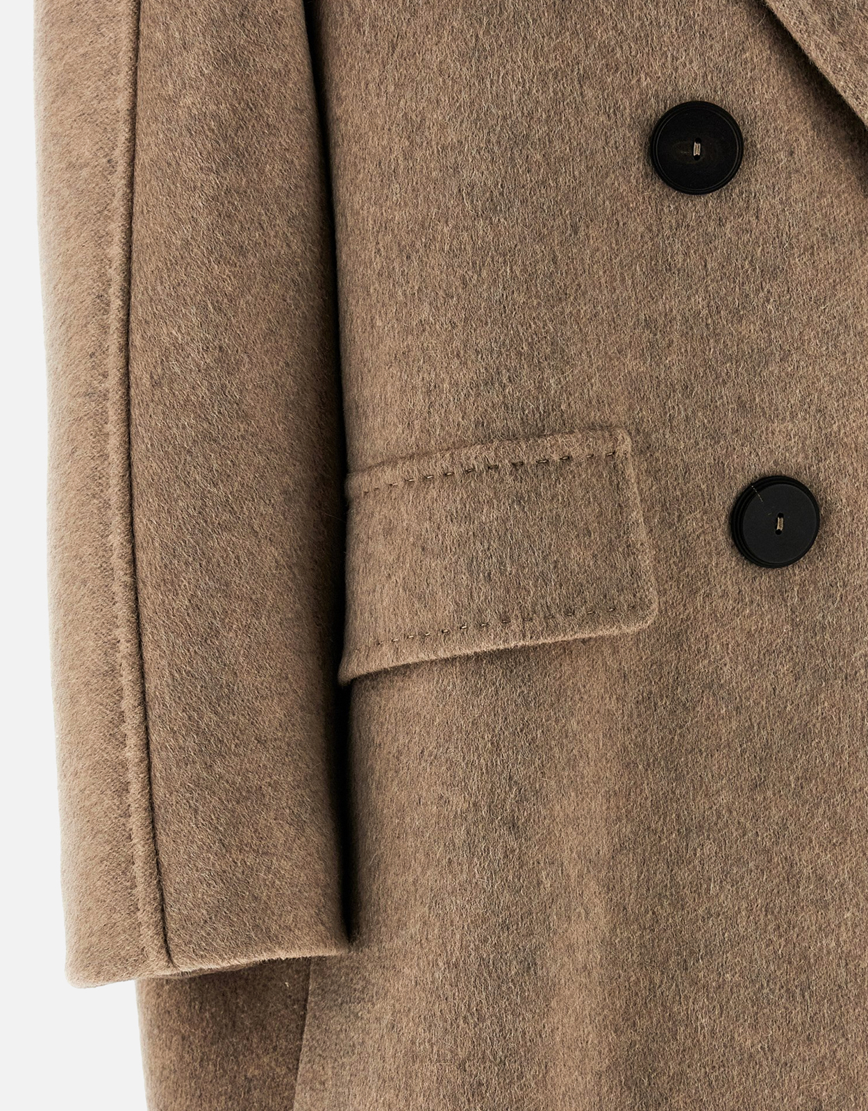 Max Mara カシミヤ アルパカ ウールパイル ダブルブレスト オーバー