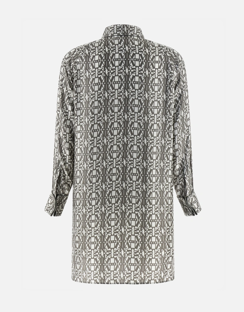 max mara silk shirt dress Max Mara Striped Silk Shirt Dress - Honey