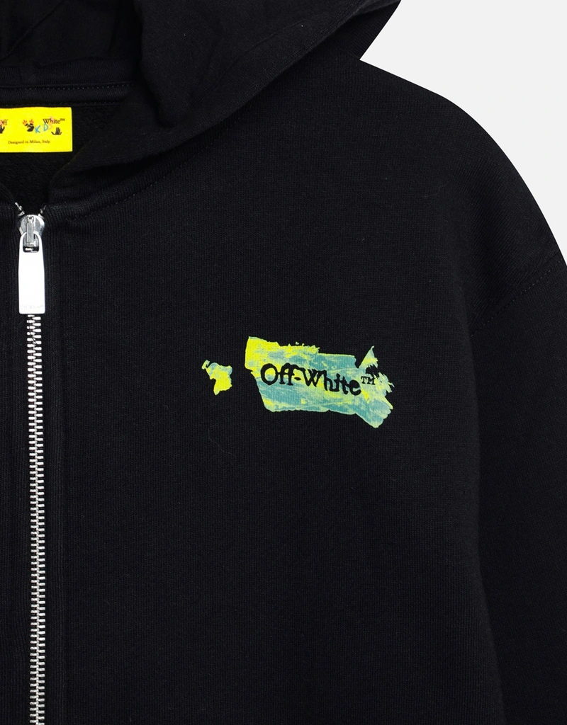 Off-White Kids キッズ アロー コットン ジップ フーディー (男の子（4