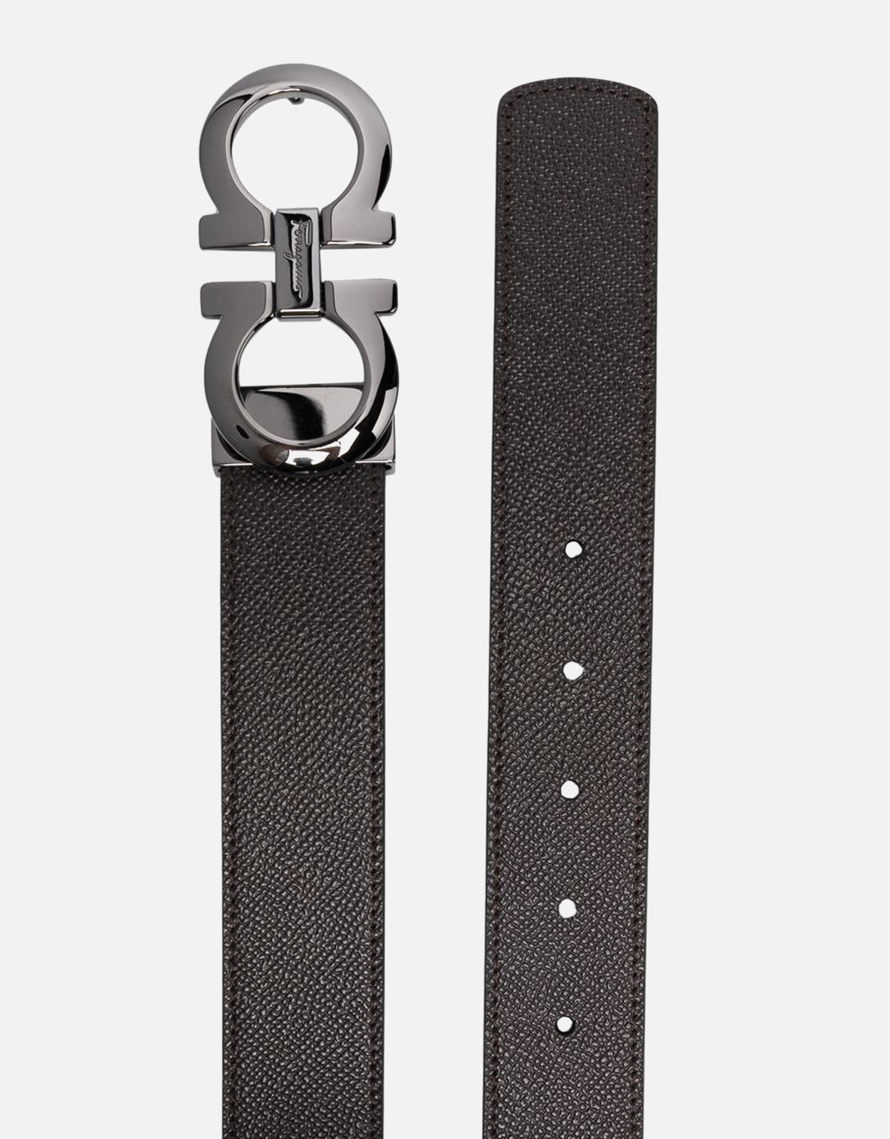 Salvatore Ferragamo メンズ ハンマードカーフスキン リバーシブル