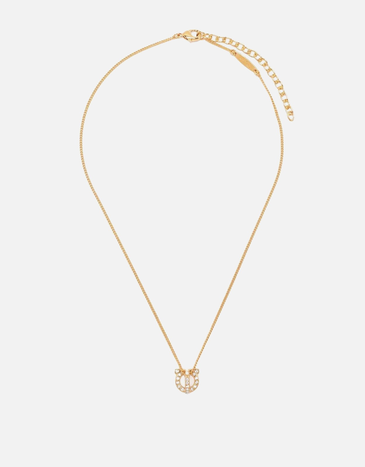 Salvatore Ferragamo Gancini 3D Crystals Necklace　サルヴァトーレ フェラガモ ガンチーニ 3D クリスタル ネックレス Salvatore