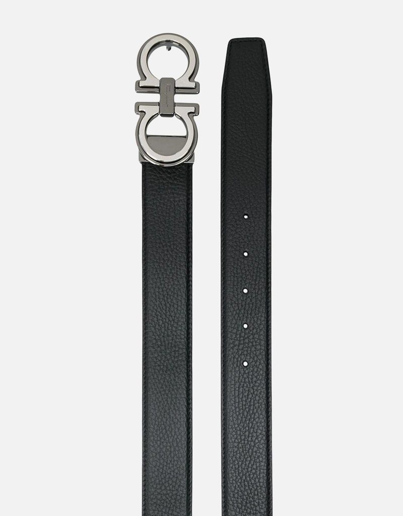Salvatore Ferragamo メンズ カーフレザー リバーシブル ガンチーニ