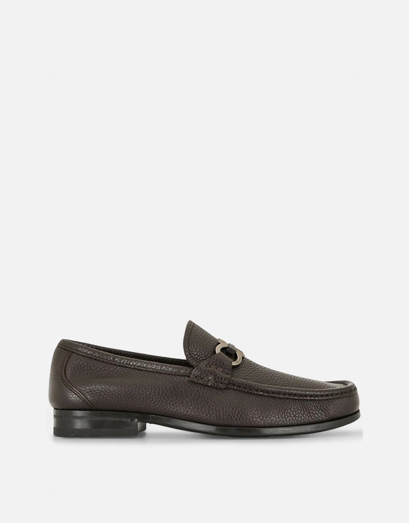 Salvatore Ferragamo メンズテクスチャードカーフスキンモカシン
