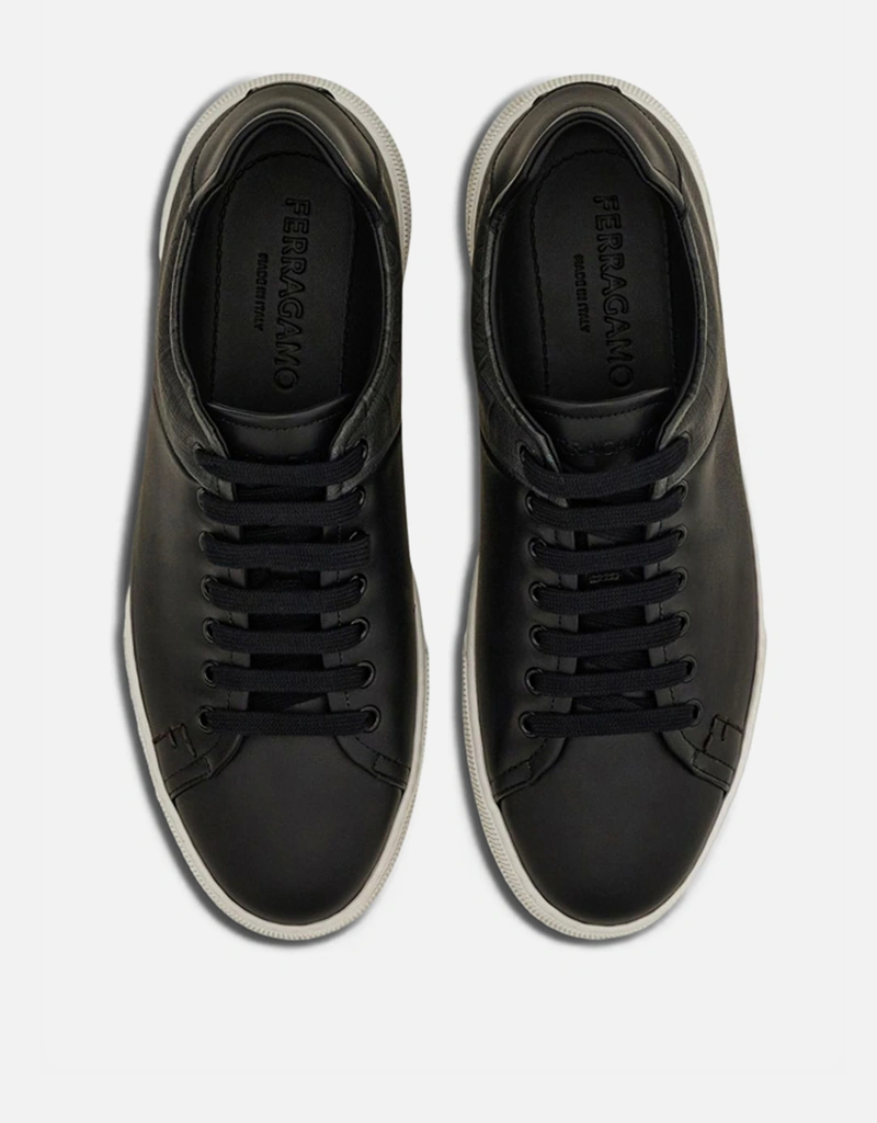 Salvatore Ferragamo メンズ カーフスキンレザーとジャカード