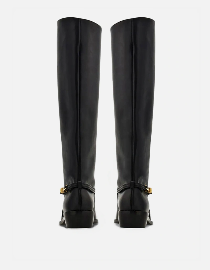 Salvatore Ferragamo F バックル カーフレザー ヒーテッド ニー