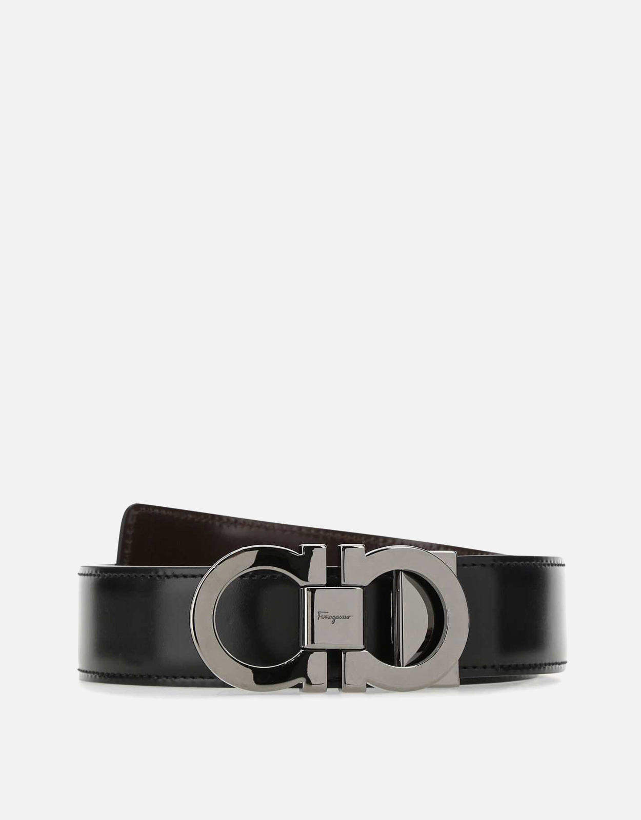 Salvatore Ferragamo Men's Reversible Adjustable Calfskin Gancini Belt - Size (CM) 85　サルヴァトーレ フェラガモ メンズ リバーシブル 調節可能 カーフスキン ガンチーニ ベルト - サイズ (CM) 85 Salvatore