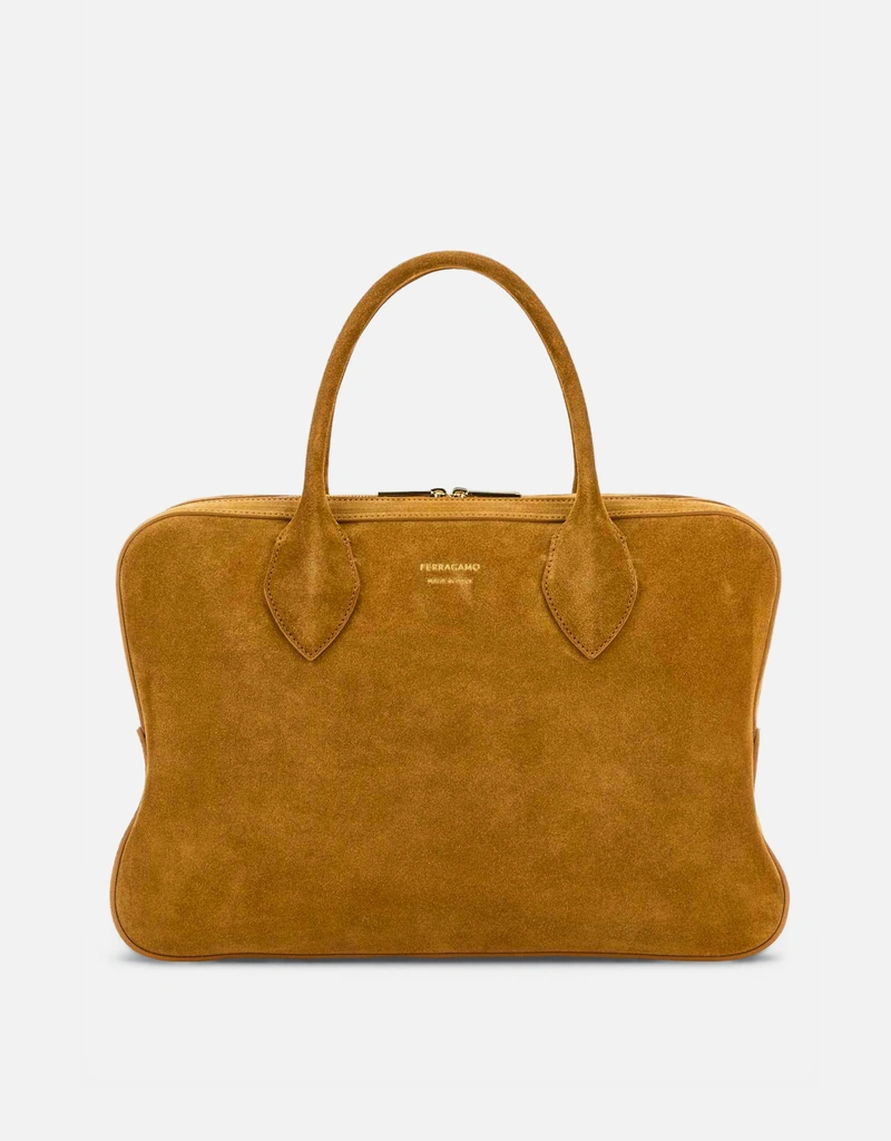 Salvatore Ferragamo ステラミディアムスエードハンドバッグ () IFCHIC.COM