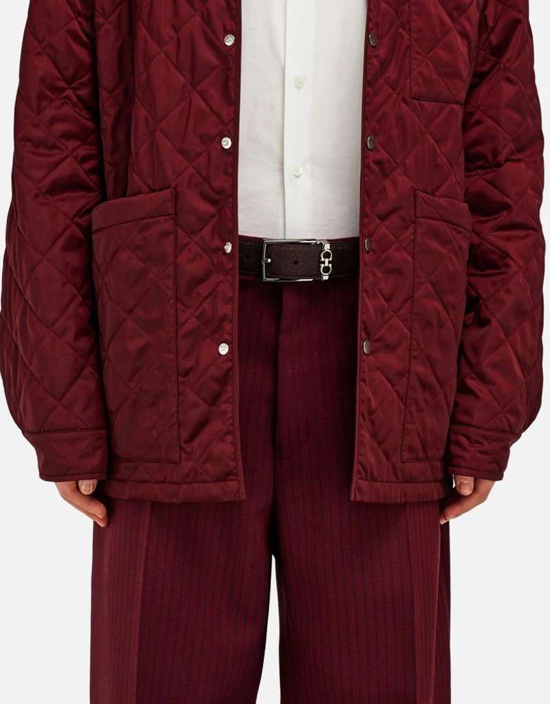 Salvatore Ferragamo メンズ グレインレザー ガンチーニモチーフ