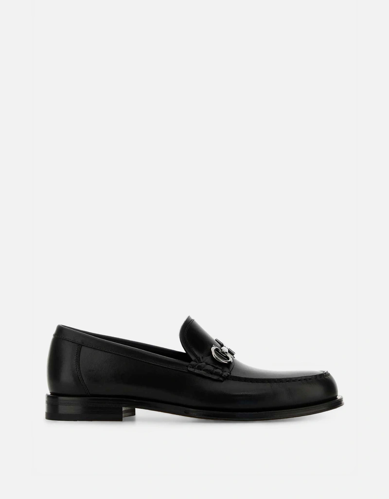 Salvatore Ferragamo メンズレザーガンチーニバックル付きローファー Salvatore Ferragamo メンズレザーガンチーニバックル付きローファー