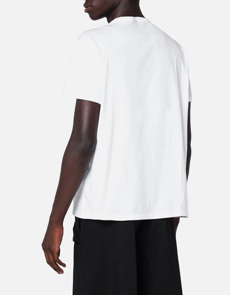 Maison Margiela メンズ コットン刺繍リバースロゴTシャツ () IFCHIC.COM