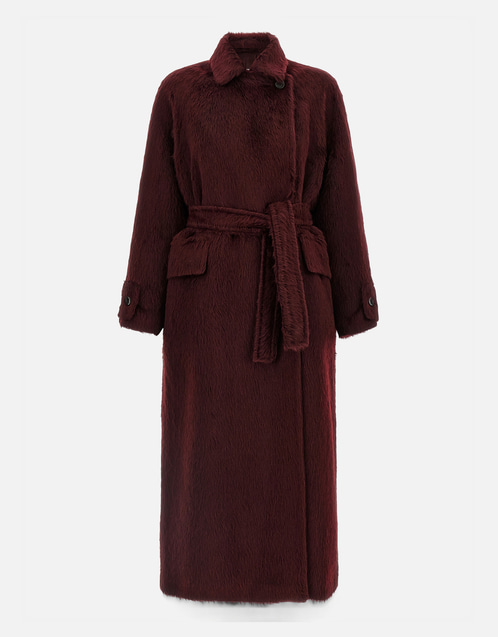 Max Mara ロングウールアルパカコート チェリー (すべての新品) IFCHIC.COM