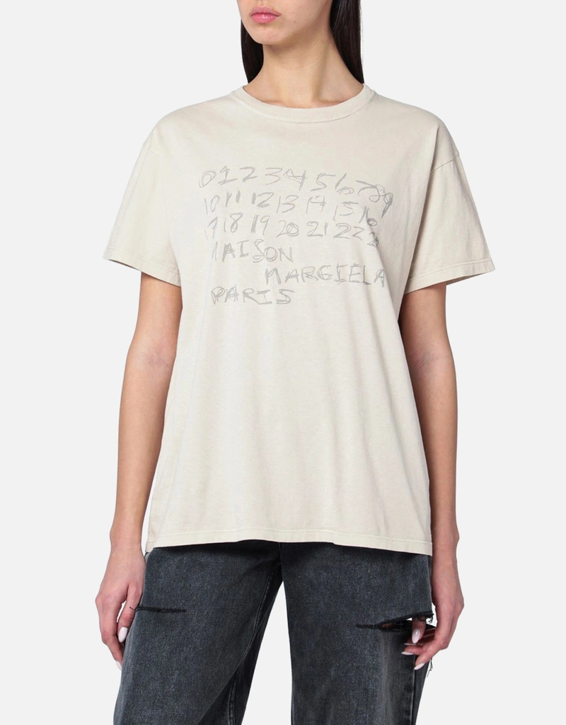 Maison Margiela Numerical Cotton T-Shirt (Tops) IFCHIC.COM