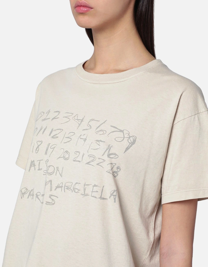 Maison Margiela Numerical Cotton T-Shirt (Tops) IFCHIC.COM