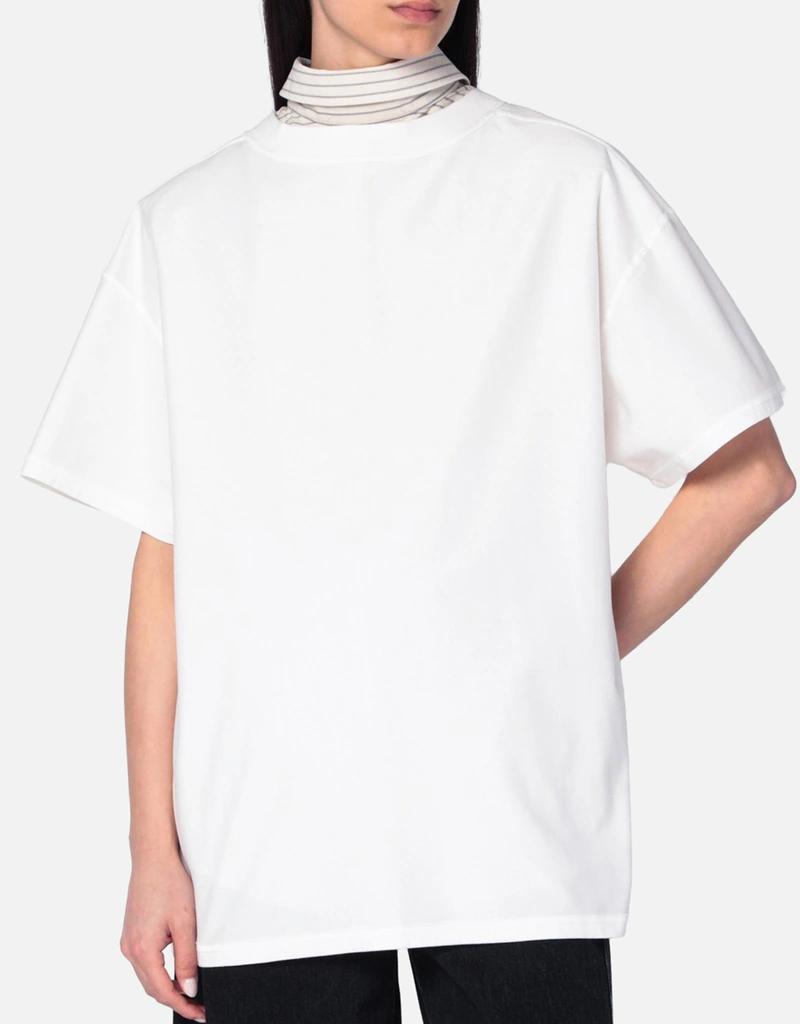 Maison Margiela 半袖レイヤードコットンシャツ (トップス) IFCHIC.COM