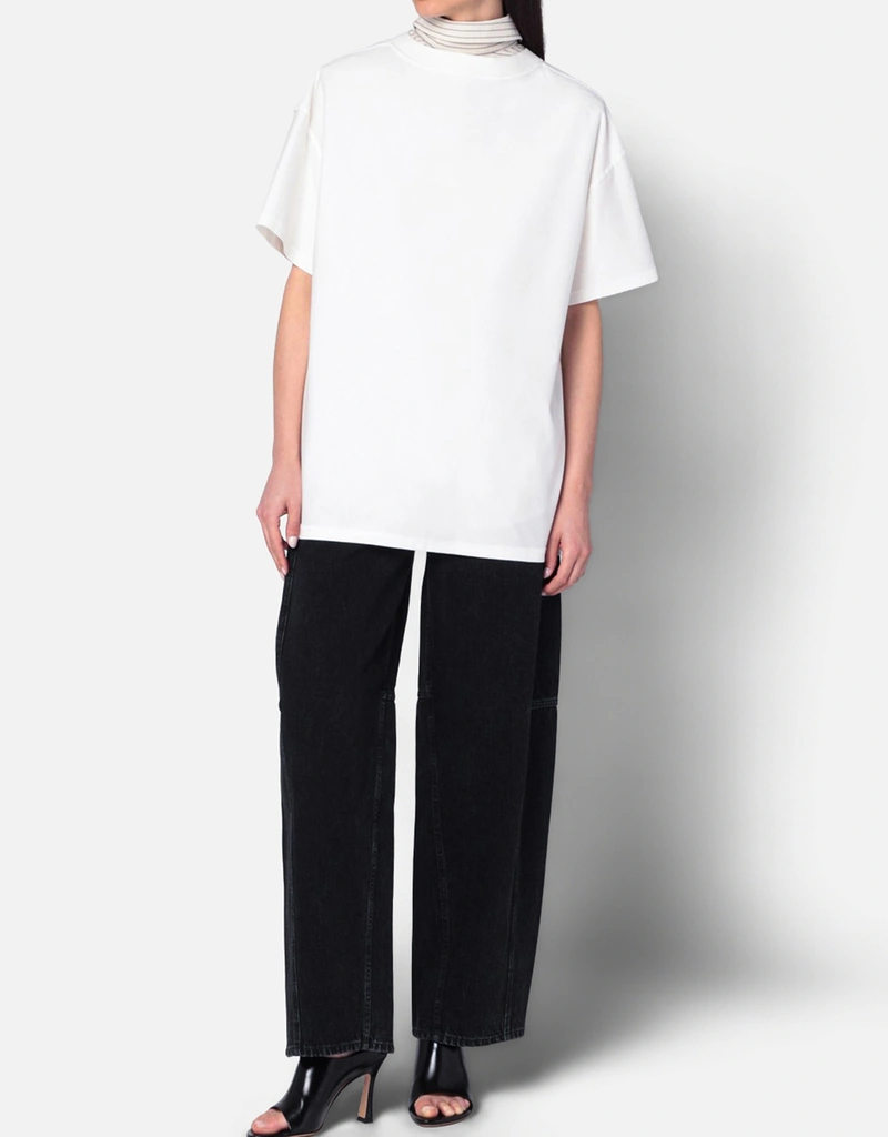 Maison Margiela 半袖レイヤードコットンシャツ (トップス) IFCHIC.COM