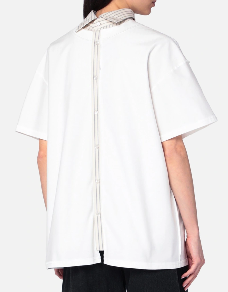 Maison Margiela 半袖レイヤードコットンシャツ (トップス) IFCHIC.COM