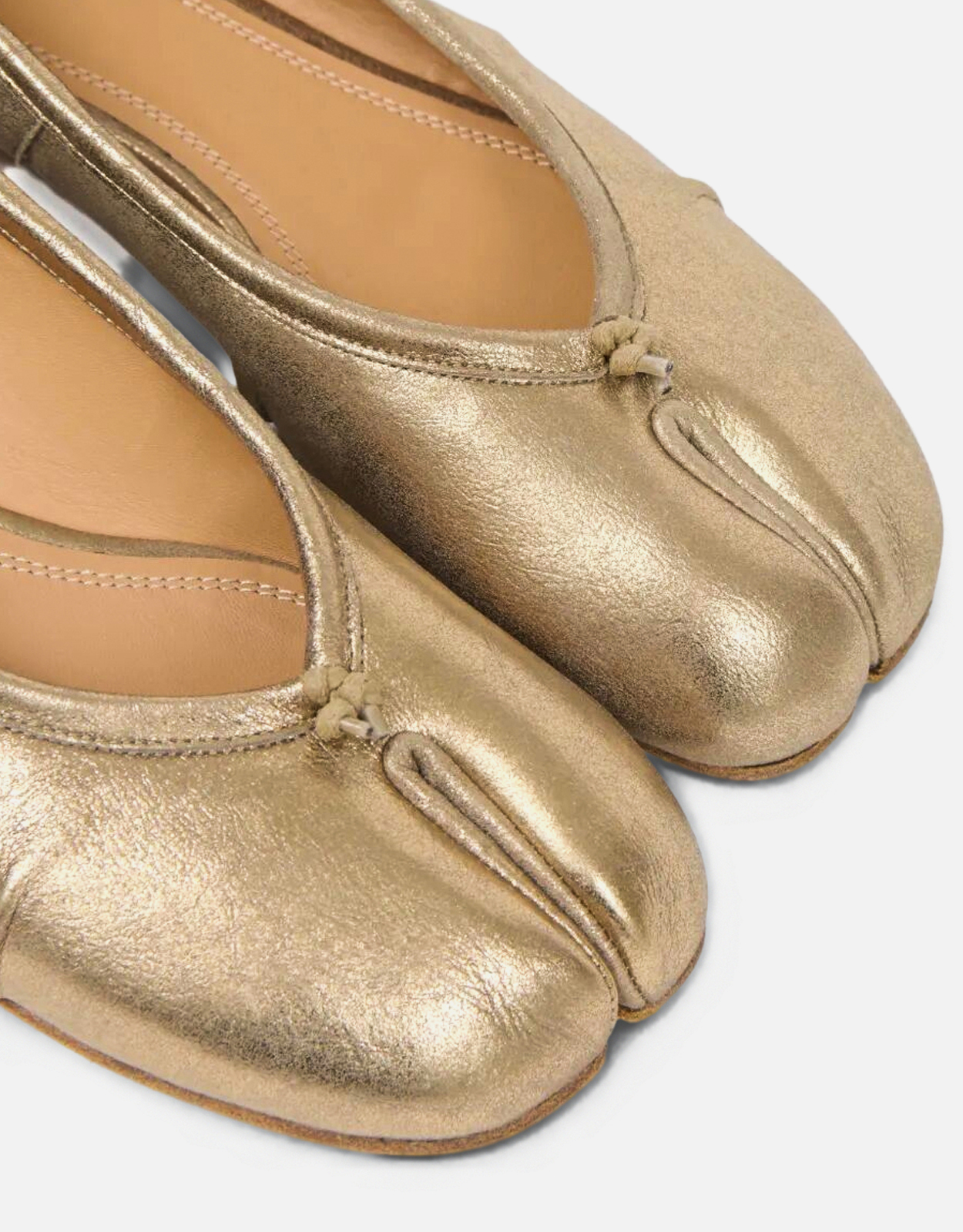 Maison Margiela タビ ニュー メタリックレザー ラミネート仕上げ
