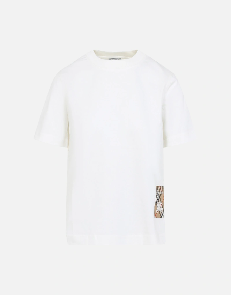 Burberry チェックラベルコットンTシャツ (すべての新品) IFCHIC.COM
