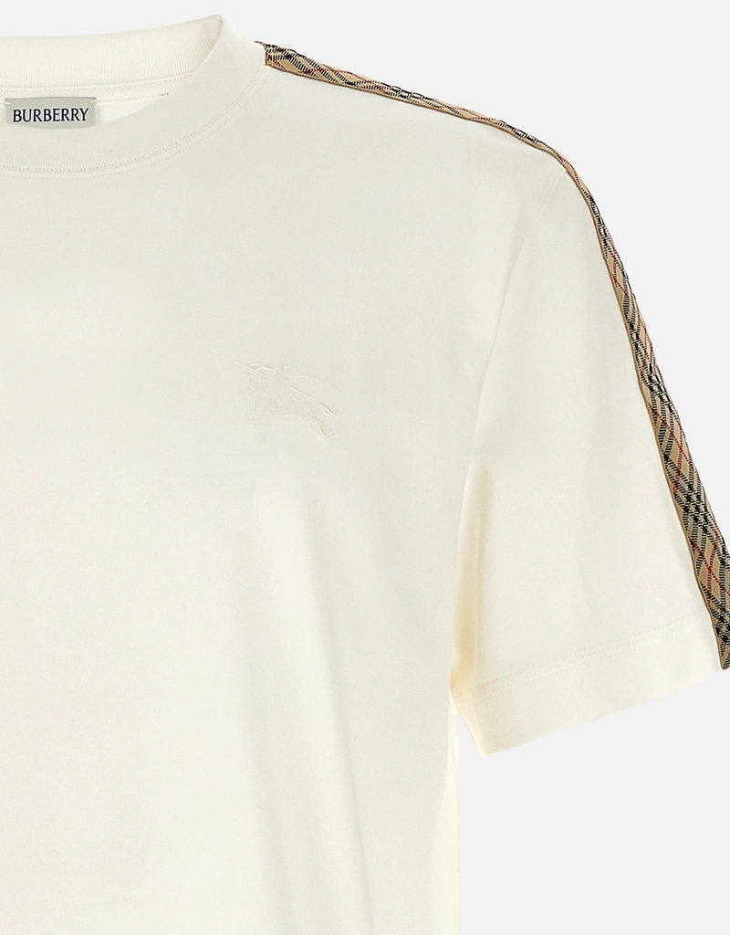 Burberry メンズ チェックトリム コットンTシャツ (すべての新品