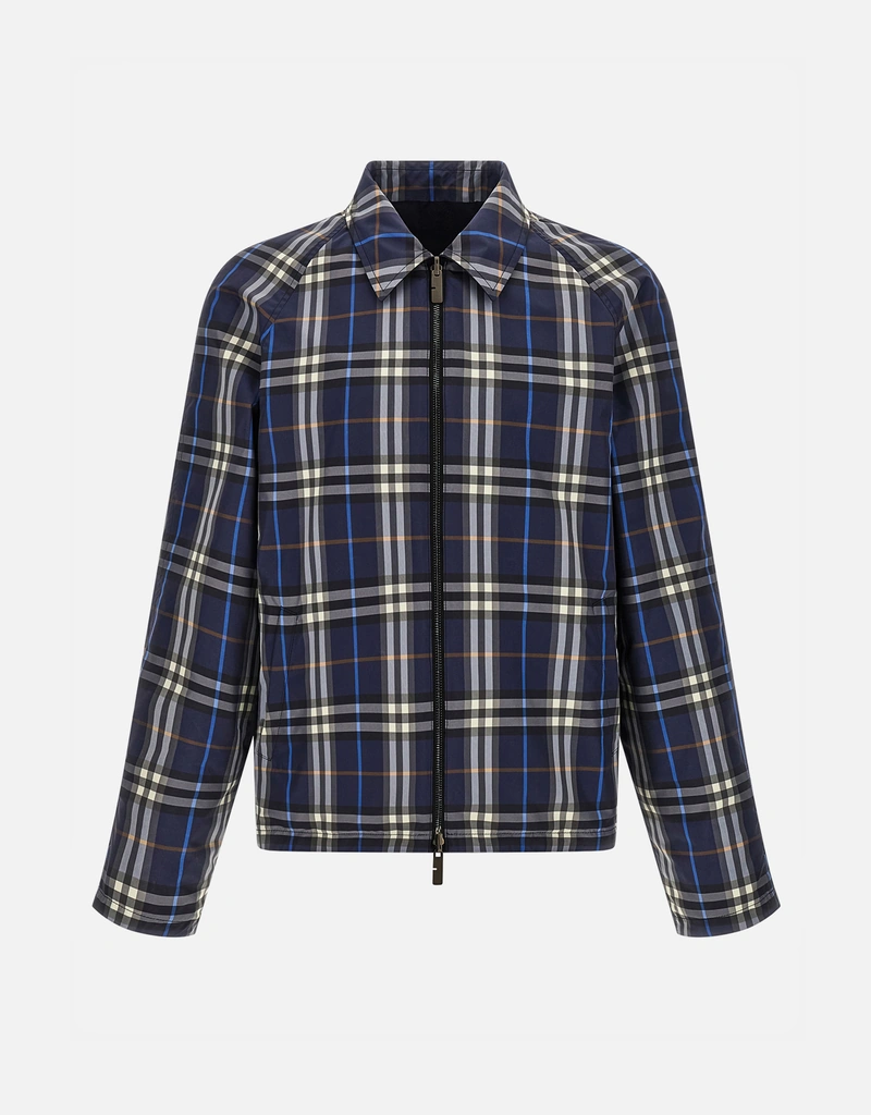Burberry メンズ Hodson リバーシブルチェックコットンジャケット