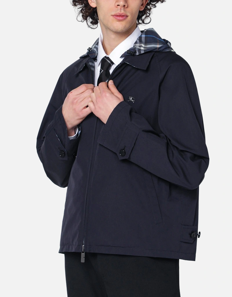 Burberry メンズリバーシブルチェックコットンレギュラーフィット