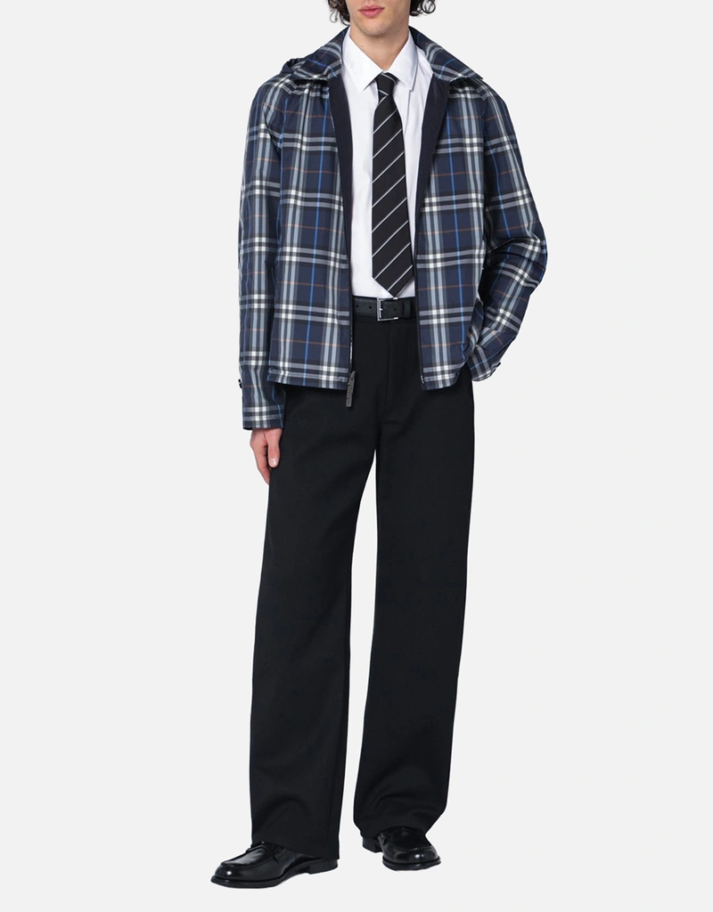 Burberry メンズリバーシブルチェックコットンレギュラーフィット