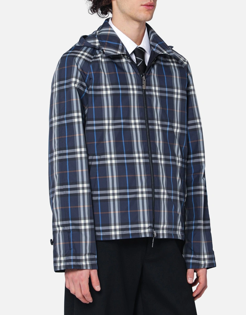 Burberry メンズリバーシブルチェックコットンレギュラーフィット