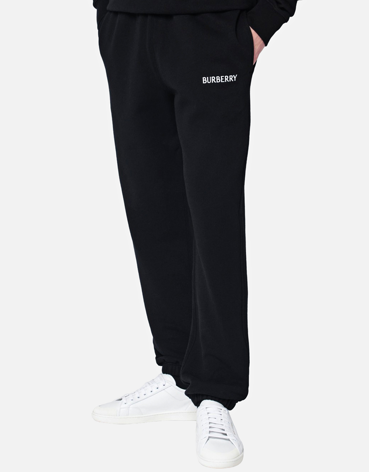 Burberry メンズ ロゴ コットン スリムフィット ジョギングパンツ