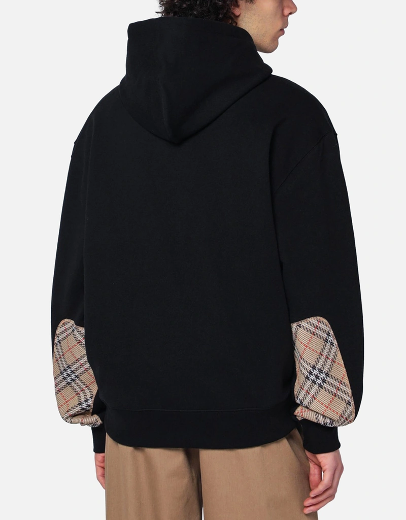 Burberry メンズチェック柄インサートコットンパーカー (アパレル