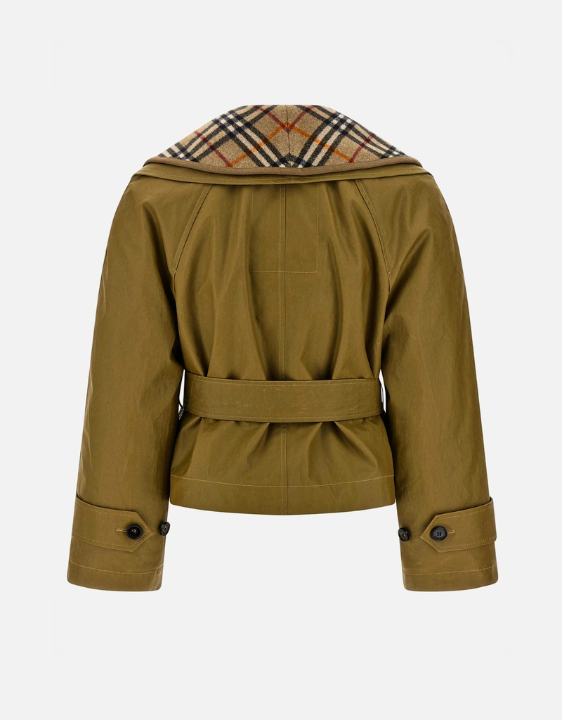 BURBERRY バーバリー 現行 未使用級 クロップド チェック ジャケット Burberry クロップドコットンジャケット バーバリーチェックウォーマー