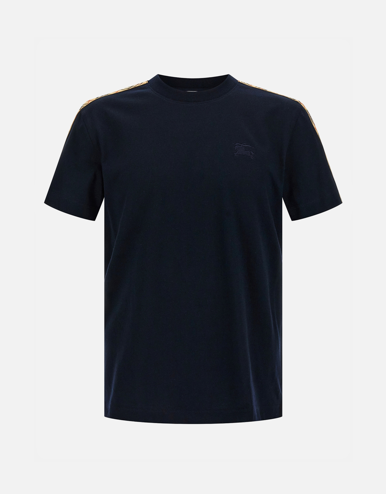 Burberry メンズチェックトリムコットンスリムフィットTシャツ (すべて