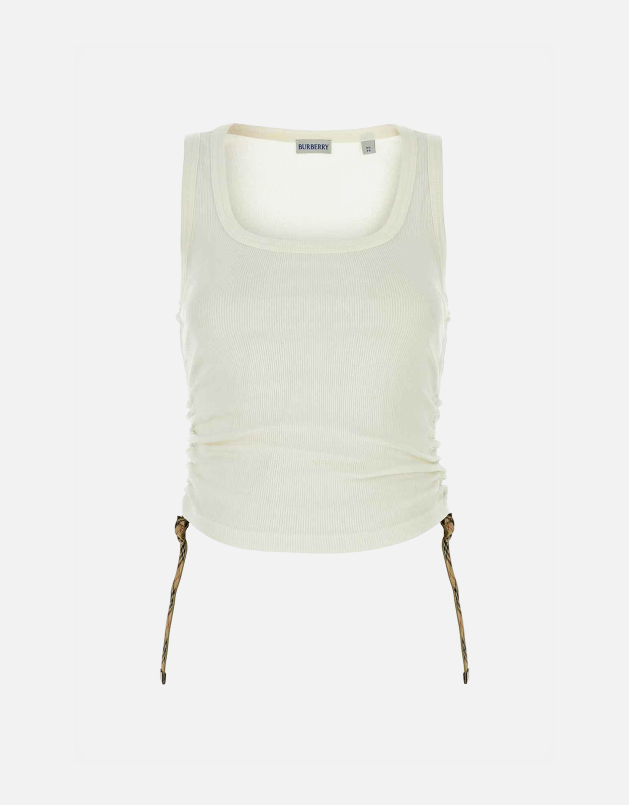 Burberry ホワイトストレッチコットンタンクトップ () IFCHIC.COM