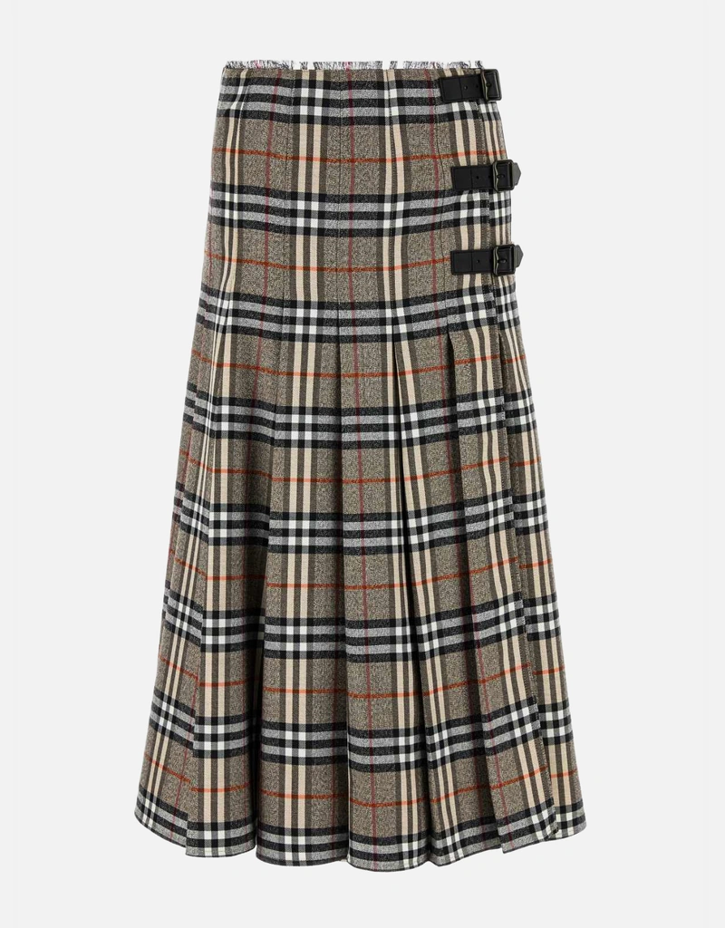 Burberry 刺繍入りウールスカート (すべての新品) IFCHIC.COM