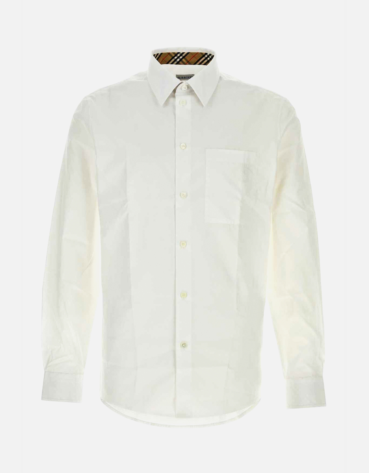 Burberry Men's White stretch poplin shirt (すべての新品) IFCHIC.COM
