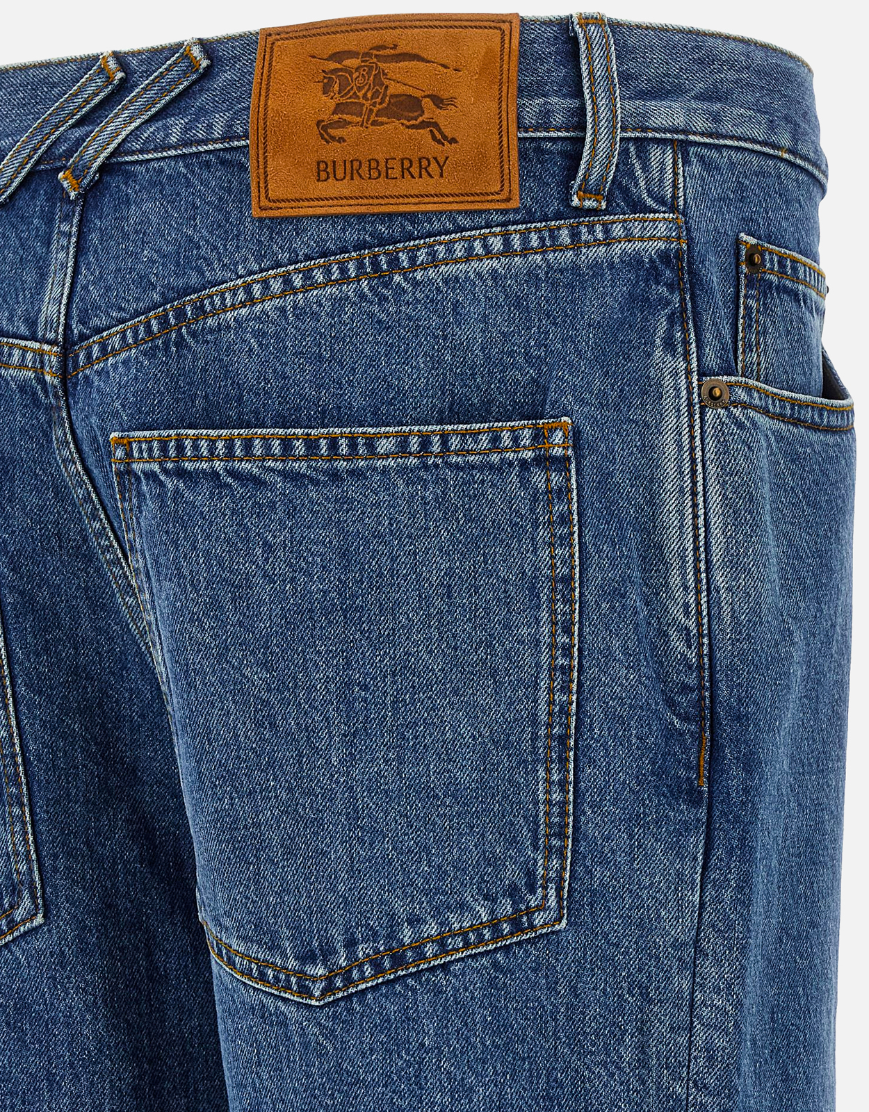 Burberry メンズ ルーズ 綿デニム ストレートレッグジーンズ (すべての